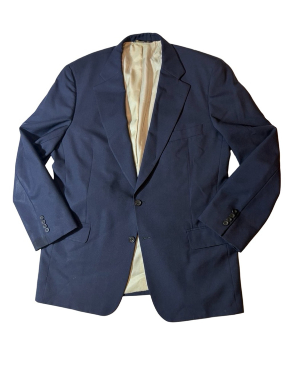 Paul Stuart Stuart II Navy Wool Blazer 44 Tall Mens Sport Coat